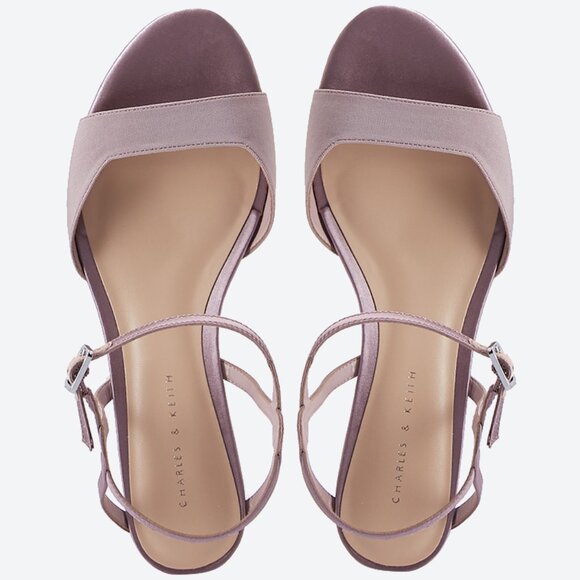 Charles & Keith Beige Low-Wedge Sandals - New - Picture 3 of 5